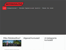 Tablet Screenshot of motokoolitus.ee